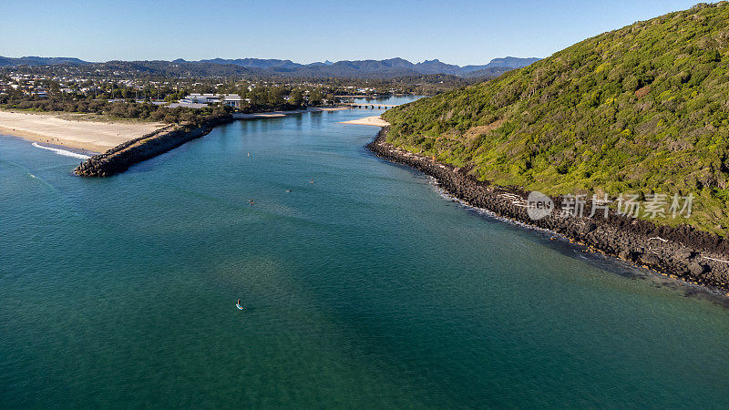 伯利岬和Tallebudgera Creek，伯利岬，黄金海岸，昆士兰州，澳大利亚